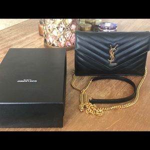 YSL Saint Laurent wallet on chain crossbody bag
